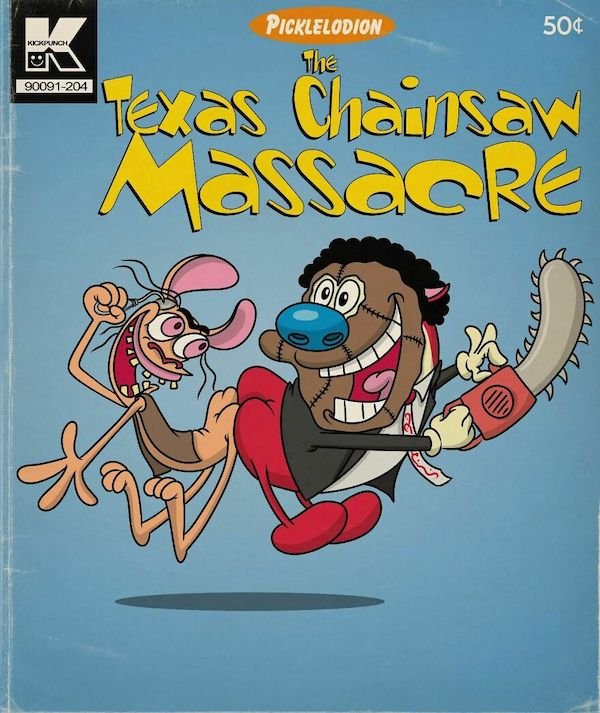 Cartoons Characters In Horror Movies (35 pics)