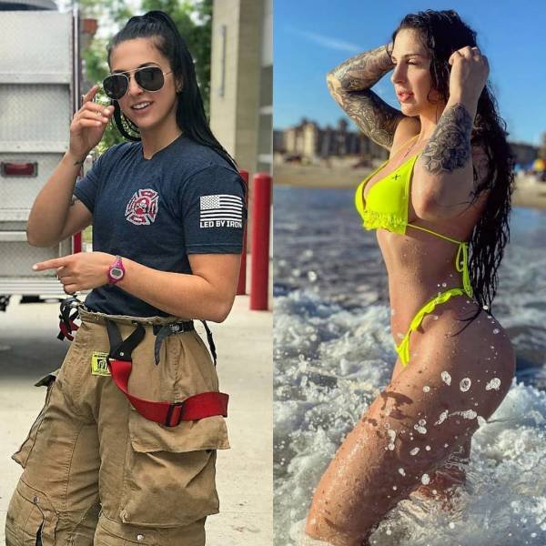 Girls With And Without Uniform (63 pics)