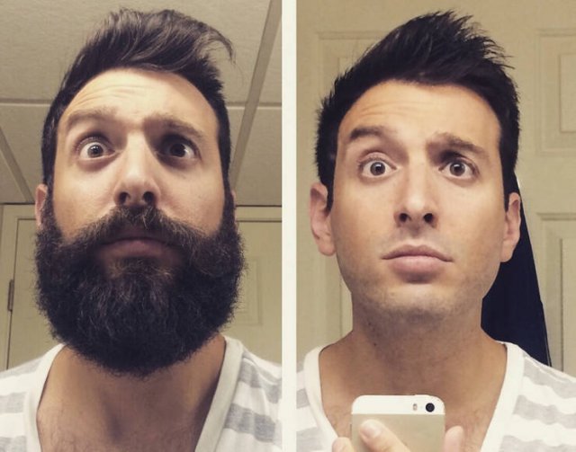 Men With And Without Beard (18 pics)