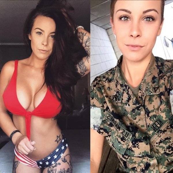 Girls With And Without Uniform (21 pics)