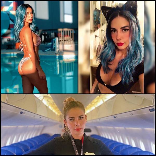 Flight Attendants With And Without Uniform (26 pics)