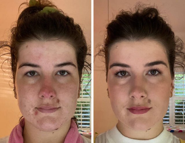 Women With And Without Makeup (20 pics)