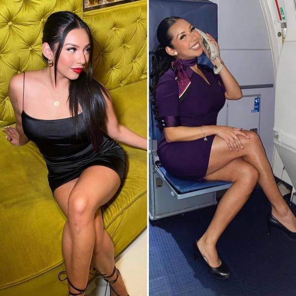 Hot Flight Attendants Without Uniform (25 pics)