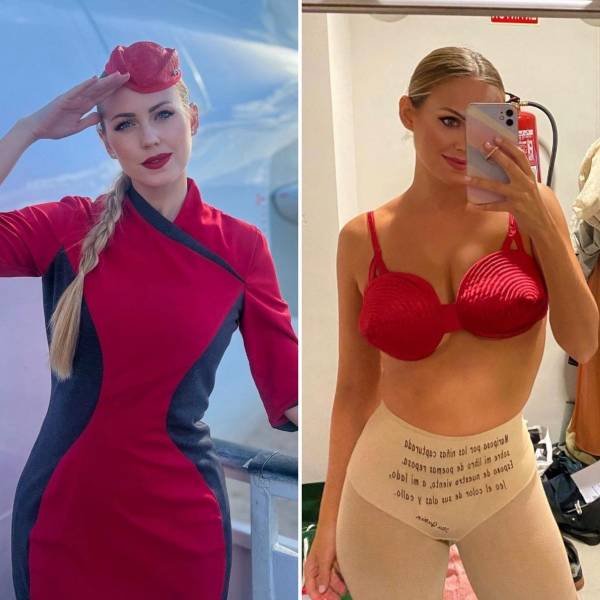 Hot Flight Attendants Without Uniform (25 pics)