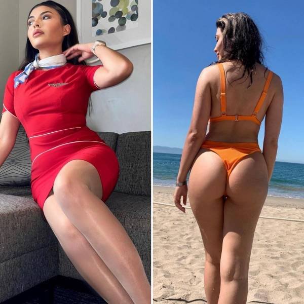 Hot Flight Attendants Without Uniform (25 pics)