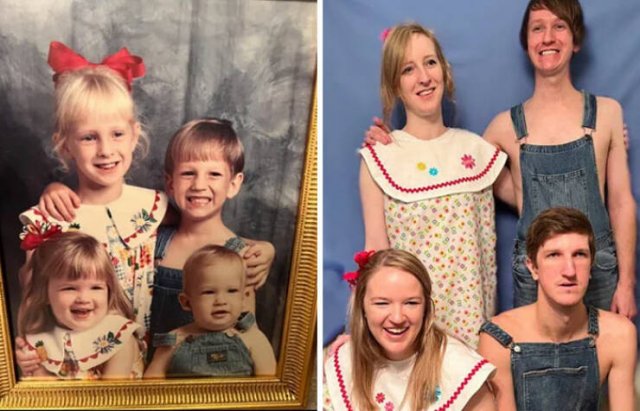 People Recreate Photos From The Past (41 pics)