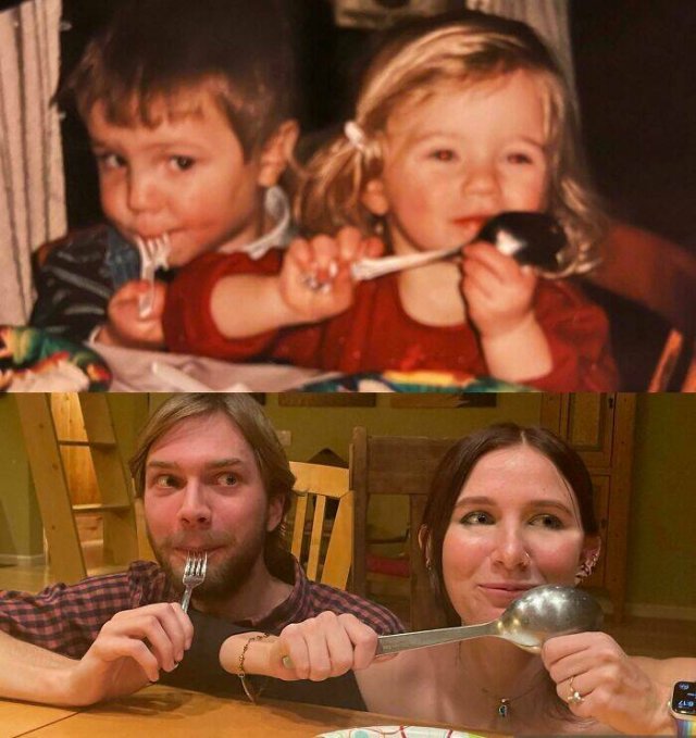People Recreate Photos From The Past (41 pics)