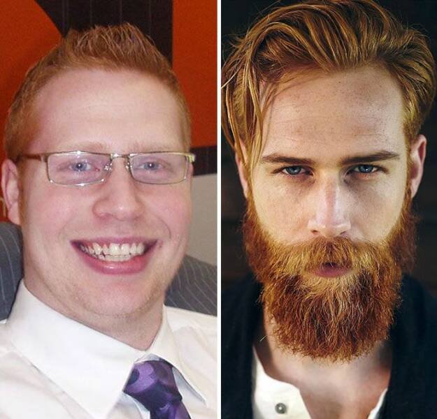 Men With And Without Beards (20 pics)