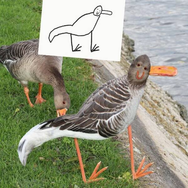 Kids Animal Drawings In Real Life (24 pics)