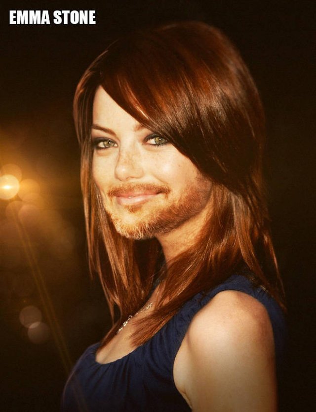 Female Celebs With Beards (22 pics)