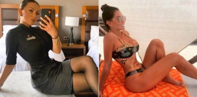 Flight Attendants With And Without Uniform (33 pics)