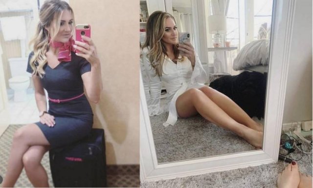 Flight Attendants With And Without Uniform (33 pics)