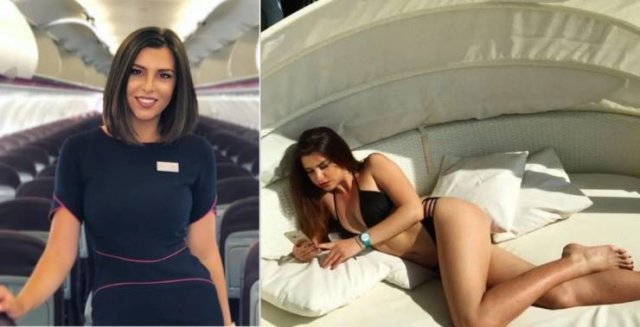 Flight Attendants With And Without Uniform (33 pics)