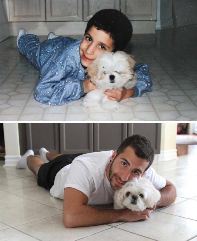 People Recreate Their Old Photos (24 pics)
