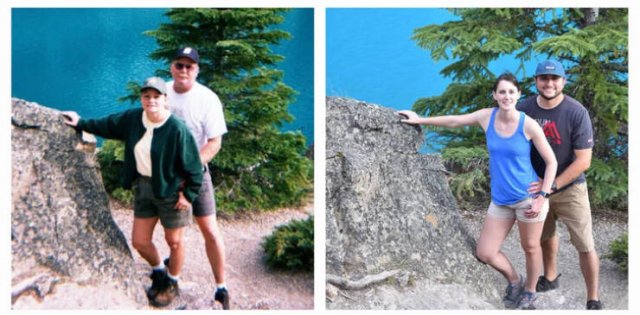 People Recreate Their Old Photos (24 pics)