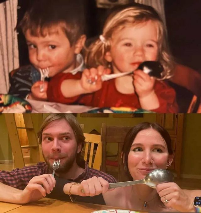 People Recreate Their Old Photos (24 pics)