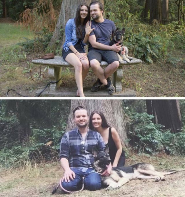People Recreate Their Old Photos (24 pics)