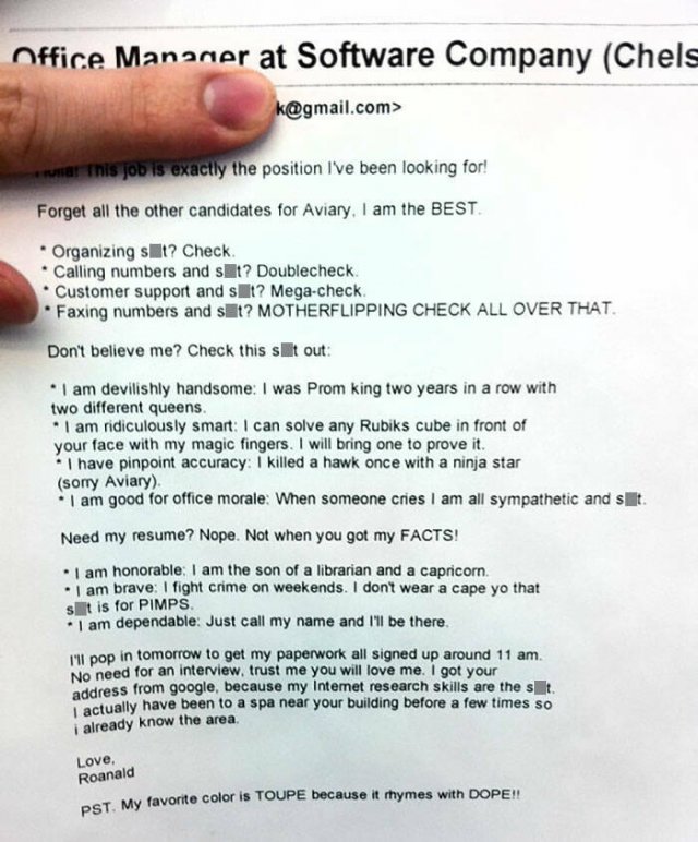 Unusual And Funny Resumes (20 pics)