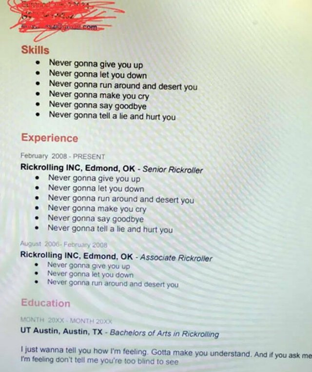 Unusual And Funny Resumes (20 pics)