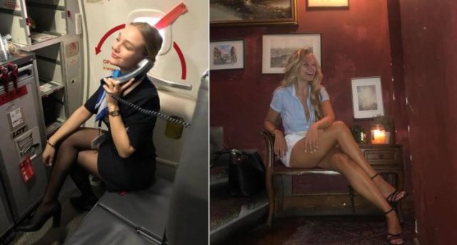 Flight Attendants With And Without Uniforms (27 pics)