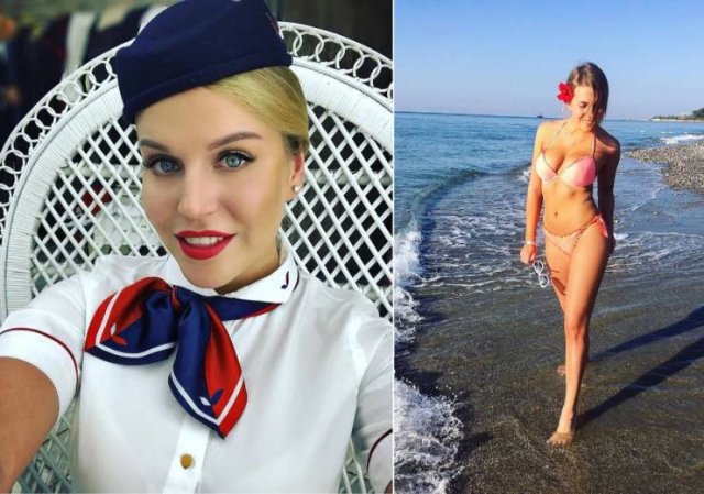 Flight Attendants With And Without Uniforms (27 pics)