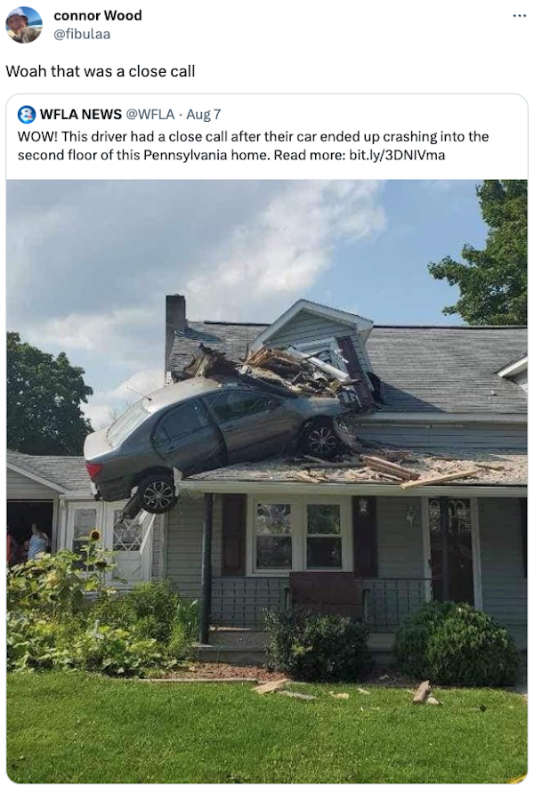 How Did The Car Crash Into The Second Floor Of The House? (18 pics)