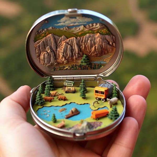 AI Painted All States In Miniature (50 pics)