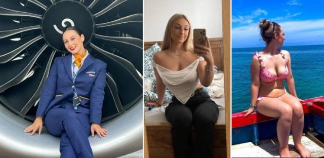 Hot Flight Attendants With And Without Uniforms (30 pics)