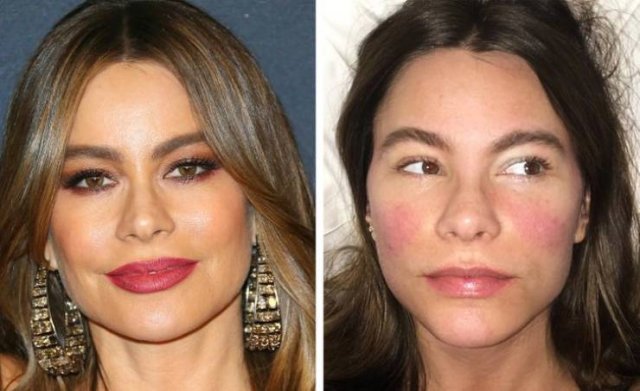 Famous Women With And Without Makeup (16 pics)