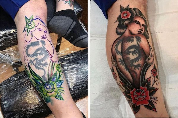 Excellent Tattoo Cover-Up (22 pics)