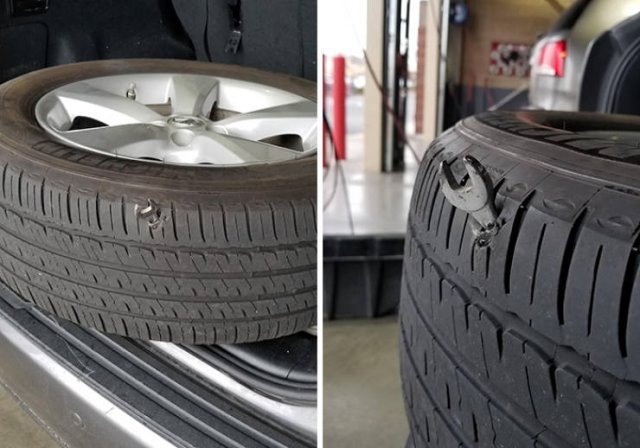 Tire Shop Workers Share Their Findings (28 pics)