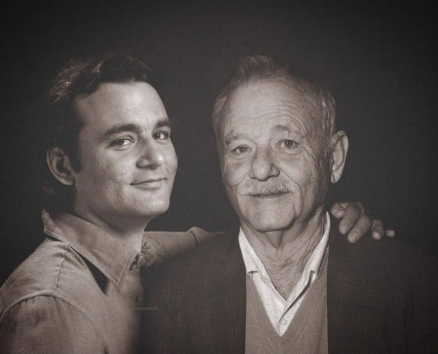 Celebrities ''Meet'' Younger Versions Of Themselves (18 pics) Celebrities ''Meet'' Younger Versions Of Themselves (18 pics)