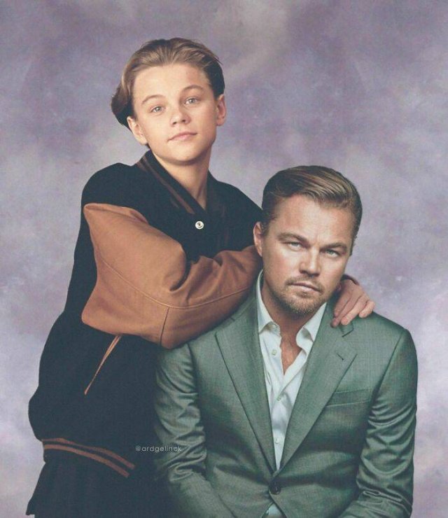 Celebrities With Their Younger Versions (28 pics)