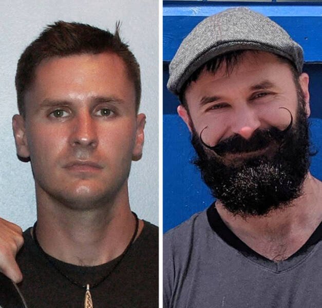 Men Share Their Photos With And Without Beards (16 pics)