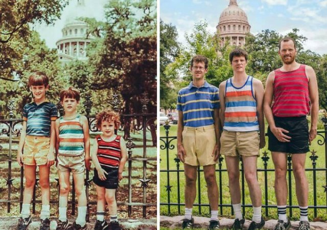 People Repeat Photos From The Past (20 pics)
