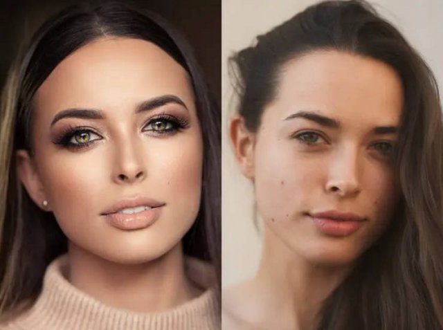 Models With And Without Makeup (13 pics) Models With And Without Makeup (13 pics)