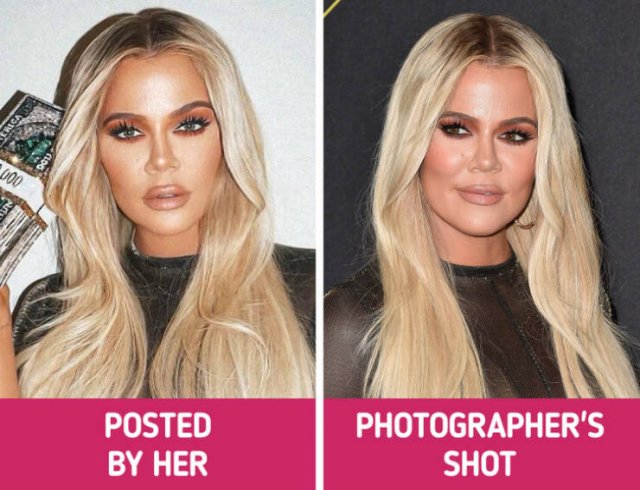 Social Media Photos Of Celebrities Against Real Life (15 pics)