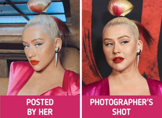 Social Media Photos Of Celebrities Against Real Life (15 pics)