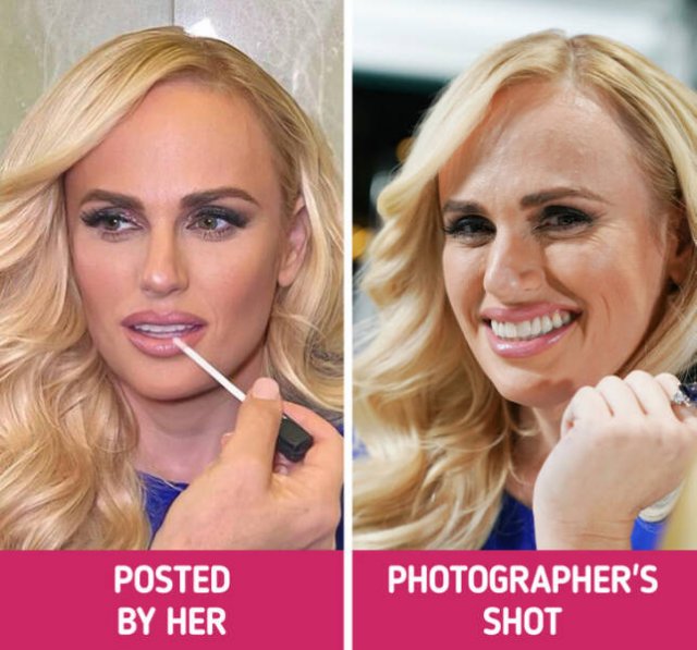 Social Media Photos Of Celebrities Against Real Life (15 pics)