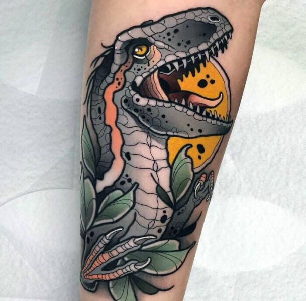 Cool Tattoos For Dinosaur Lovers (23 pics)