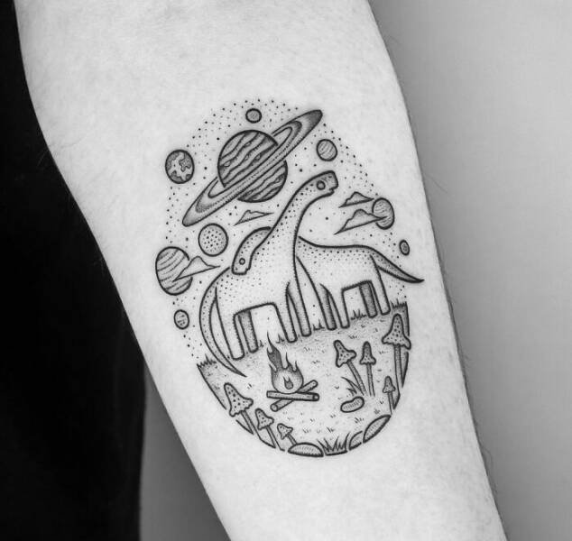 Cool Tattoos For Dinosaur Lovers (23 pics)