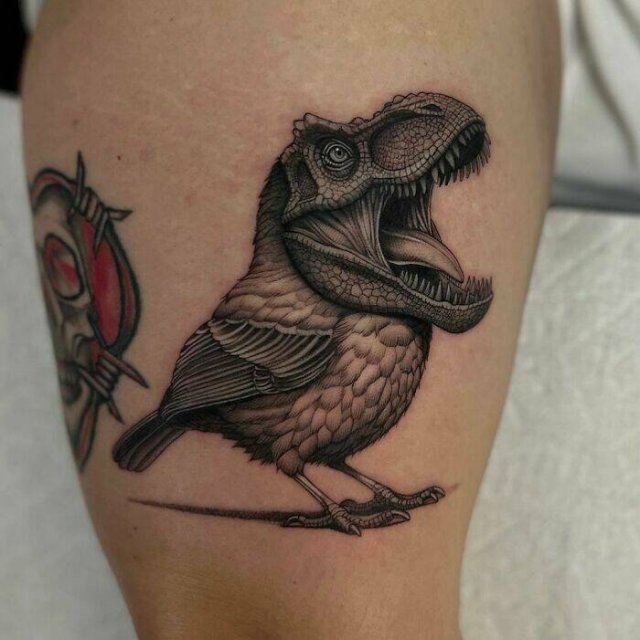Cool Tattoos For Dinosaur Lovers (23 pics)