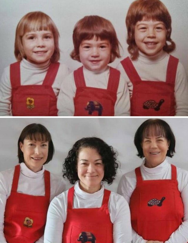 People Repeat Photos From The Past (24 pics)