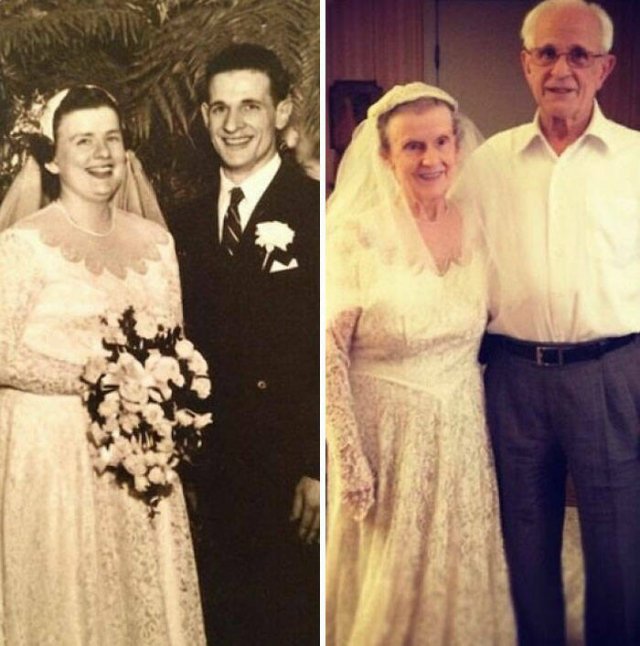 People Repeat Photos From The Past (24 pics)