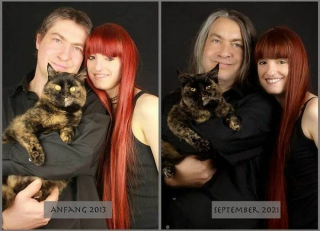 People Repeat Photos From The Past (24 pics)