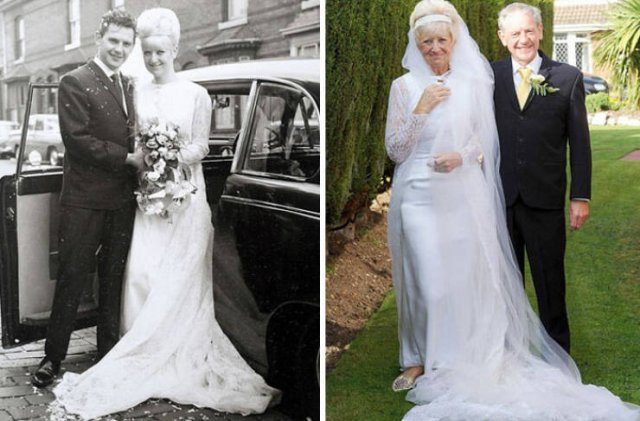 People Repeat Photos From The Past (24 pics)