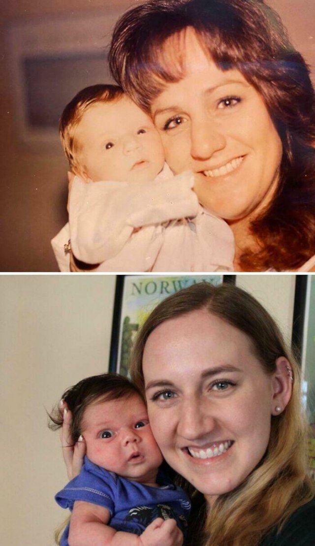 People Repeat Photos From The Past (23 pics)