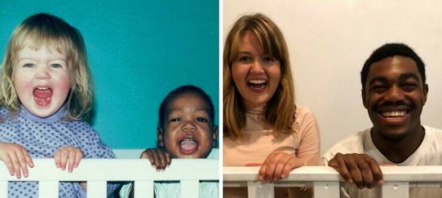 People Repeat Photos From The Past (23 pics)