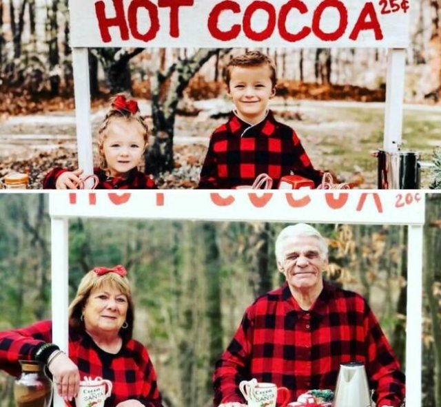 People Repeat Photos From The Past (23 pics)