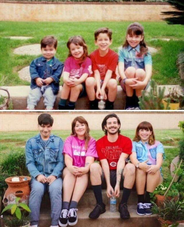 People Repeat Photos From The Past (23 pics)